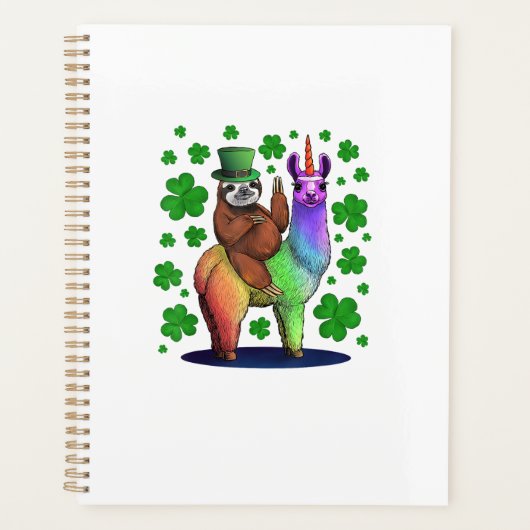 Leprechaun Luiaard Ridder Llama Eenhoring St Patri Planner (Voorkant)