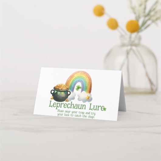 Leprechaun Lure, St Patricks Day Trap Bait Afsprakenkaart (Voorkant)
