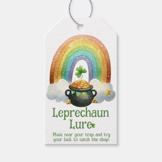 Leprechaun Lure, St Patricks Day Trap Bait Cadeaulabel (Voorkant)