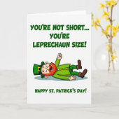 Leprechaun Maat St. Patrick Kaart (Gele Bloem)