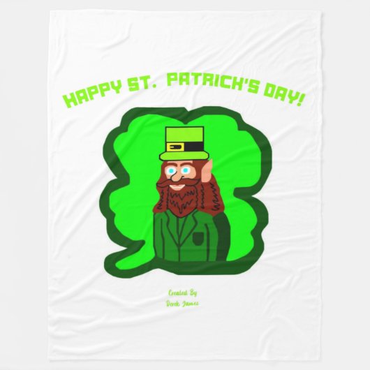 Leprechaun Magic Large Fleece Blanket Deken (Voorkant)