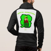 Leprechaun Magic Mannen Black Full-Zip Hoodie (Achterkant)