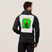 Leprechaun Magic Mannen Black Full-Zip Hoodie (Achterkant volledig)