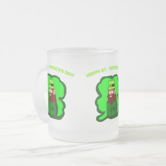 Leprechaun Magic Small Frosted Mok (Voorkant links)