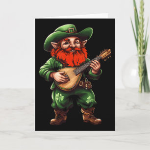 Leprechaun-mandolines Funny St. Patricks Day Iers Kaart