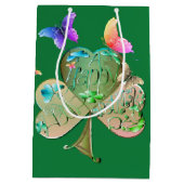 Leprechaun Mediu: "Heb een gelukkige St. Patrick's Medium Cadeauzakje (Achterkant)