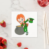 Leprechaun meisje papieren servetten (Insitu)