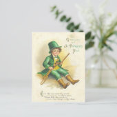  Leprechaun Meisje St Patrick's Wenskaart Briefkaart (Staand voorkant)