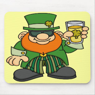 Leprechaun met Beer Mousepad Muismat