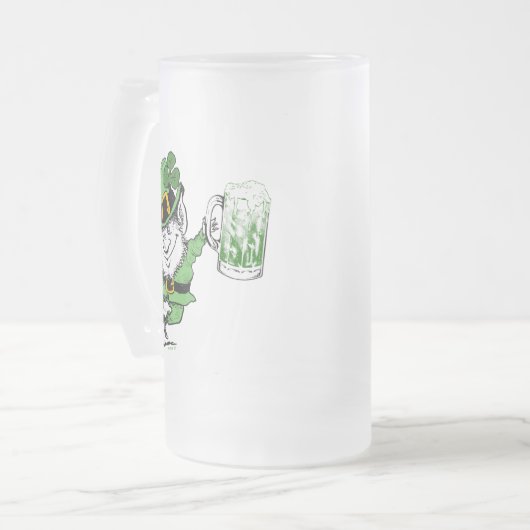 Leprechaun met Bier Mokken (Voorkant links)