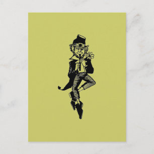 Leprechaun met Flute Briefkaart