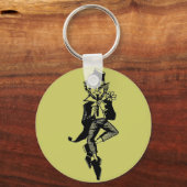Leprechaun met Flute Sleutelhanger (Voorkant)