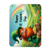 Leprechaun met gouden flexibele magneet (Verticaal)