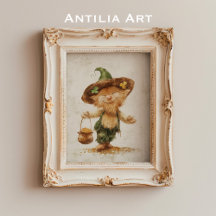 Leprechaun met Pot of Gold Painting St Patrick's