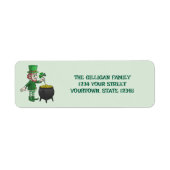 Leprechaun met St. Patrick's Day Etiket (Voorkant)