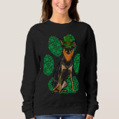 Leprechaun Miniature Pinscher St Patricks Day Sham Trui (Voorkant)