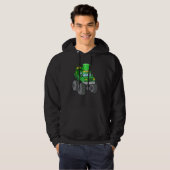 Leprechaun Monster Truck Shamrock St Patrick Day B Hoodie (Voorkant volledig)