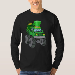 Leprechaun Monster Truck Shamrock St Patrick Day B T-shirt