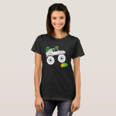 Leprechaun Monster Truck Shamrock St Patrick Day B T-shirt (Voorkant volledig)