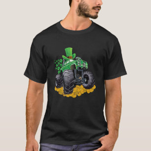 Leprechaun Monster Truck Shamrock St Patrick Day B T-shirt
