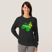 Leprechaun Monster Truck Shamrock St Patrick Day B T-shirt (Voorkant volledig)