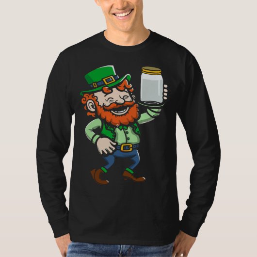 Leprechaun Moonshine Jar St Paddys Day Happy St Pa T-shirt (Voorkant)