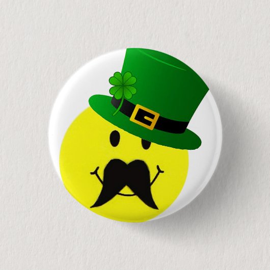 Leprechaun Mustache Button (Voorkant)