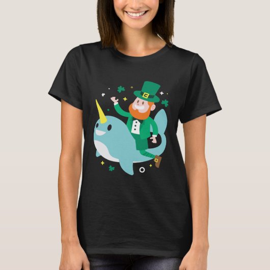 Leprechaun Narwhale Cute St Patricks Day 2020 Boy T-shirt (Voorkant)