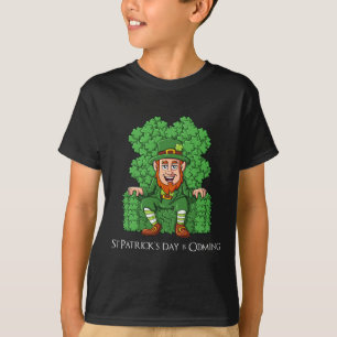 Leprechaun op klavertroon St Patricks Day Boys G T-shirt