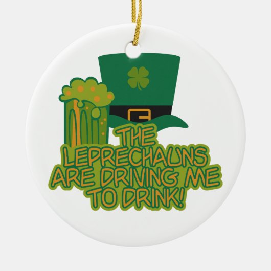 Leprechaun-ornament Keramisch Ornament (Voorkant)