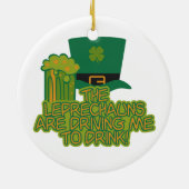 Leprechaun-ornament Keramisch Ornament (Achterkant)