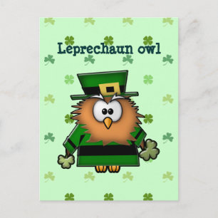 leprechaun owl briefkaart