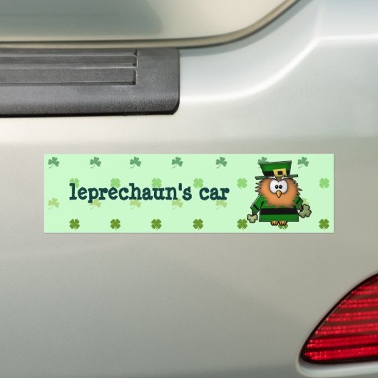 leprechaun owl bumpersticker (Op auto)