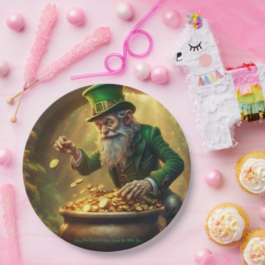 Leprechaun papier papieren bordje (Feest)