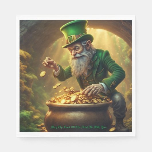 Leprechaun papier servet (Voorkant)