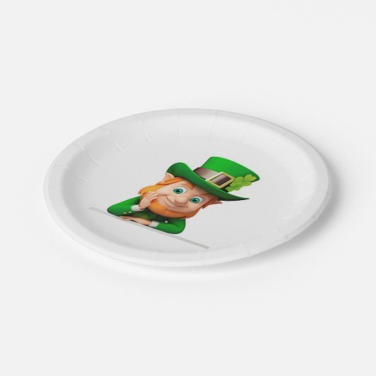 Leprechaun Papieren Bordje (Gekanteld)