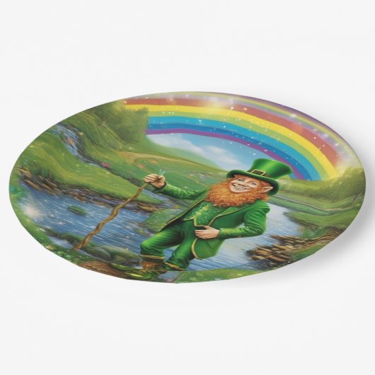 Leprechaun Papieren Bordje (Gekanteld)