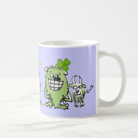 Leprechaun Parade Cartoons Funny Mug Koffiemok (Rechts)