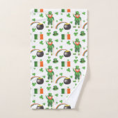 Leprechaun Pattern, Irish, Ireland, St. Paddy's Handdoek (Handdoek)