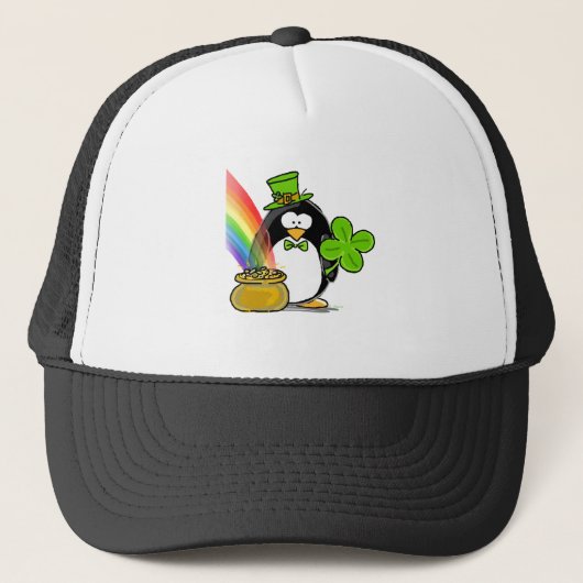 Leprechaun Penguin Trucker Pet (Voorkant)