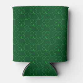 Leprechaun Pet en Clover Pattern Blikjeskoeler