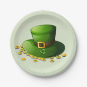 Leprechaun Pet en gouden munten Papieren Bordje (Voorkant)