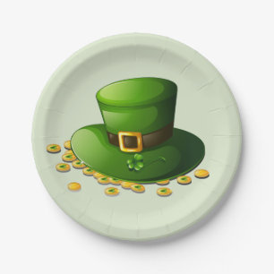 Leprechaun Pet en gouden munten Papieren Bordje