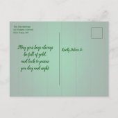 Leprechaun Pet en gouden St. Patrick's Day Uitnodiging Briefkaart (Achterkant)