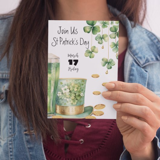 Leprechaun Pet en Green Beer St Patrick's Day Kaart