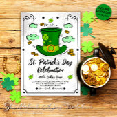 Leprechaun Pet en Shamrocks Saint Patrick's Day Kaart