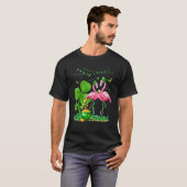 Leprechaun Pet Flamingo Shamrock St Patricks Day B T-shirt (Voorkant volledig)