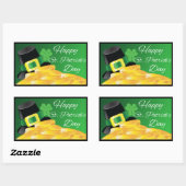 Leprechaun Pet & gouden munten St. Patrick's Day Rechthoekige Sticker (Vel)