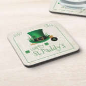 Leprechaun Pet Happy St. Paddy's ID636 Bier Onderzetter (Linkerzijde)