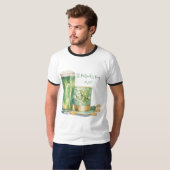 Leprechaun Pet met Groen Bier op St Patrick's Day T-shirt (Voorkant volledig)